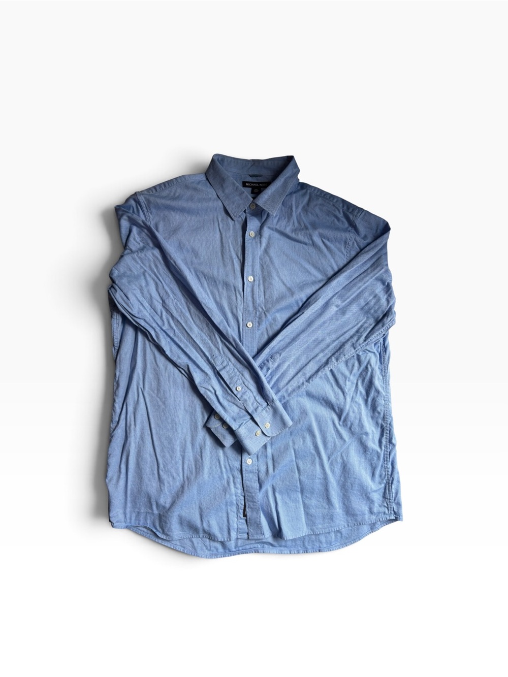 Michael Kors Men's Sky Blue Button-Up Dress Shirt